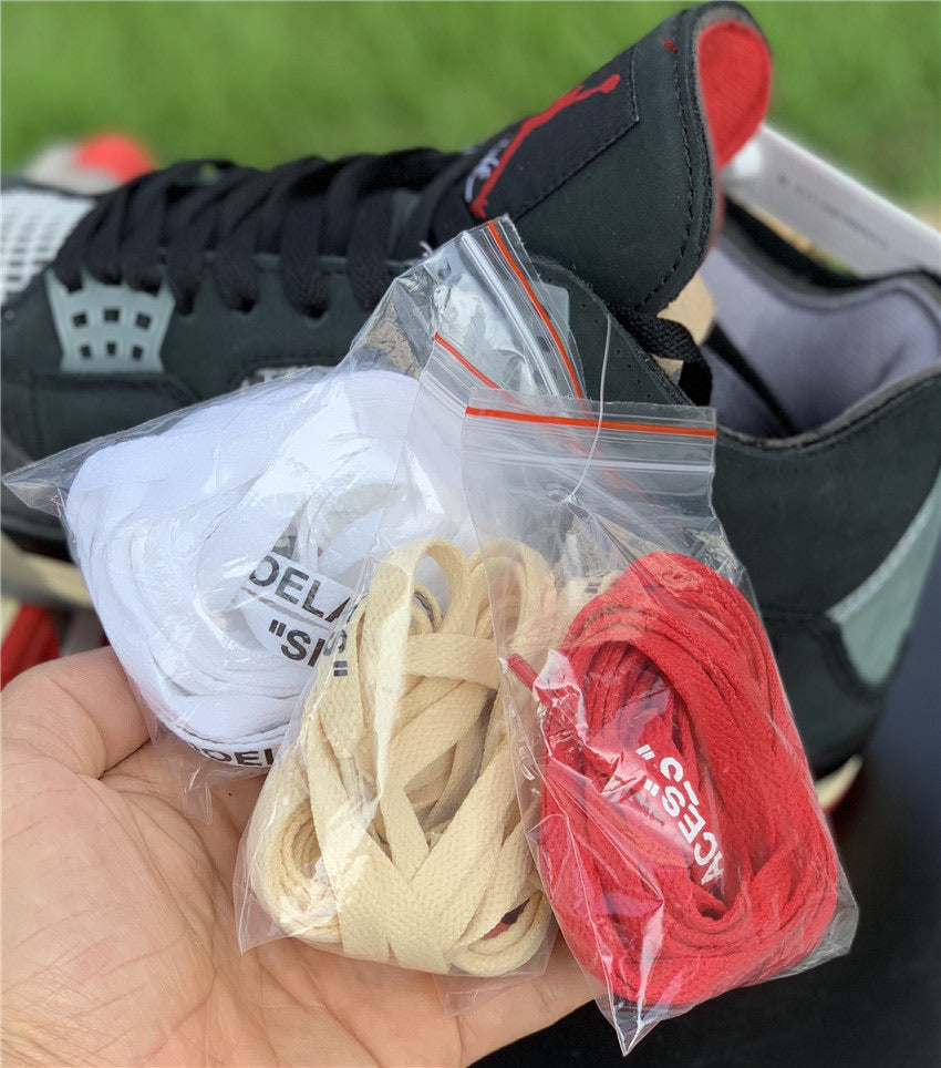 OFF-WHITE x Air Jordan 4 “Bred”