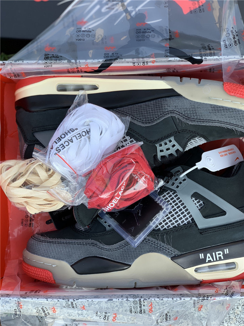OFF-WHITE x Air Jordan 4 “Bred”