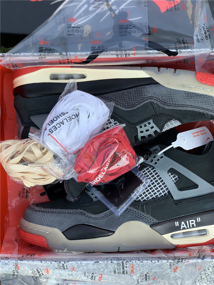 OFF-WHITE x Air Jordan 4 “Bred”
